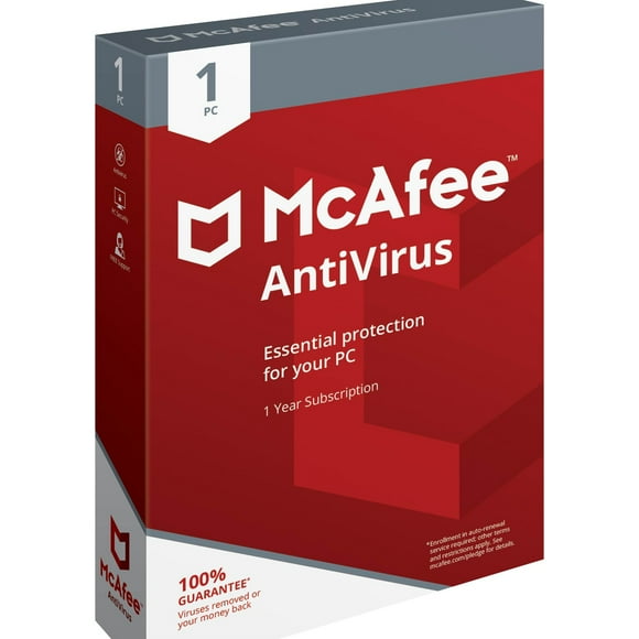 McAfee® AntiVirus Protection, Internet Security Software, 1 PC 1 Year Subscription